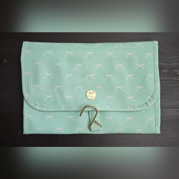 Dabney Lee Travel Hanging Cosmetic Bag Turquoise EUC Travel Bag - Picture 1 of 5